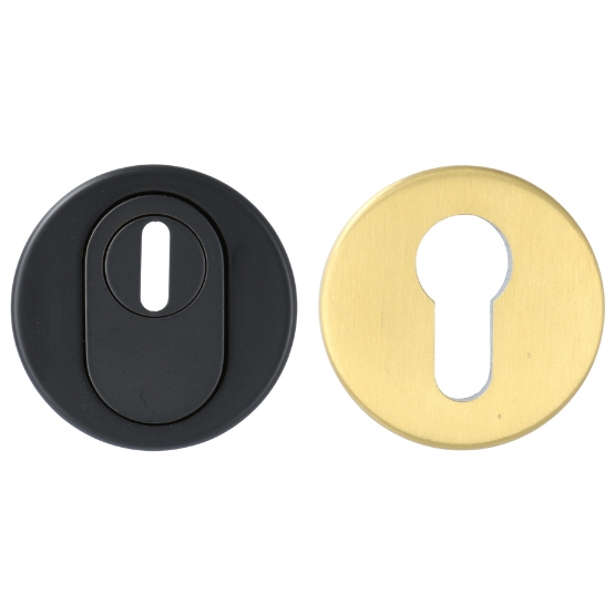 Veiligheid-Rozet Met Kerntrekbeveiliging Buiten Zwart/Binnen Goud