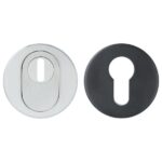 Veiligheid-Rozet Met Kerntrekbeveiliging Buiten RVS/Binnen Zwart