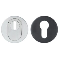 Veiligheid-Rozet Met Kerntrekbeveiliging Buiten RVS/Binnen Zwart