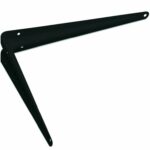 Plankdrager staal geperst zwart gelakt 140x110 mm