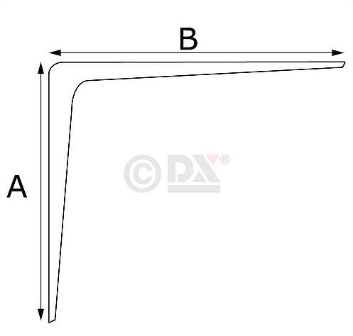 Plankdrager staal geperst zwart gelakt 345x280 mm