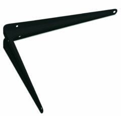 Plankdrager staal geperst zwart gelakt 345x280 mm