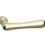 Deurkruk Linea messing gelakt