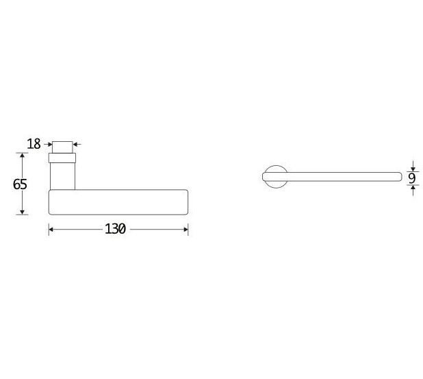 Deurkruk Piatto messing gelakt