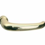 Deurkruk Halfsabel messing gelakt