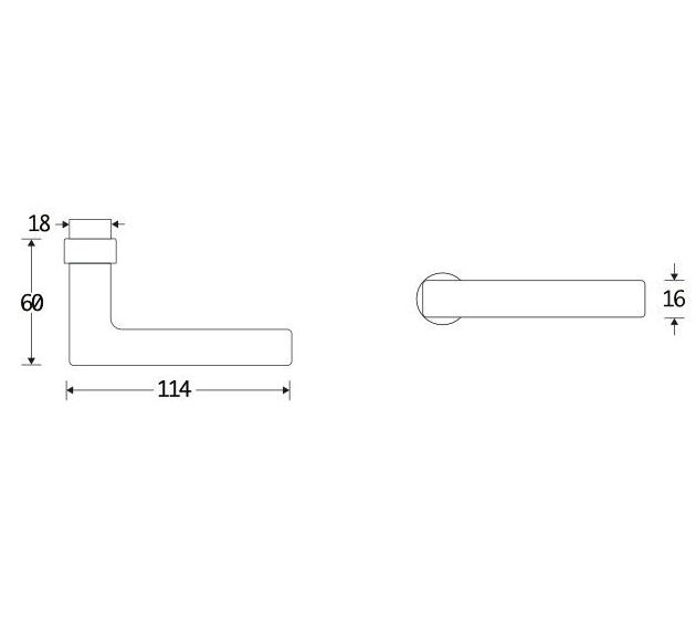 Deurkruk Kare messing gelakt