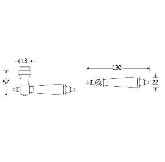 Deurkruk Roman bakeliet messing gelakt