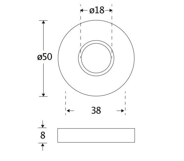 Set van twee krukrozetten Vivo messing gelakt