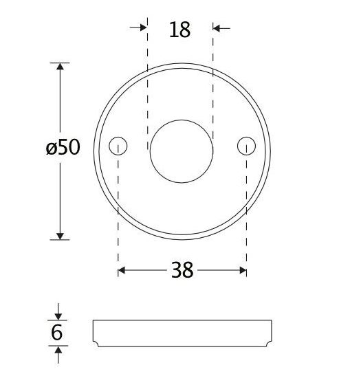 Set van twee krukrozetten Facet messing gelakt