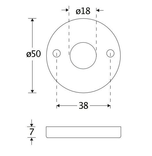 Set van twee krukrozetten Elegant messing gelakt