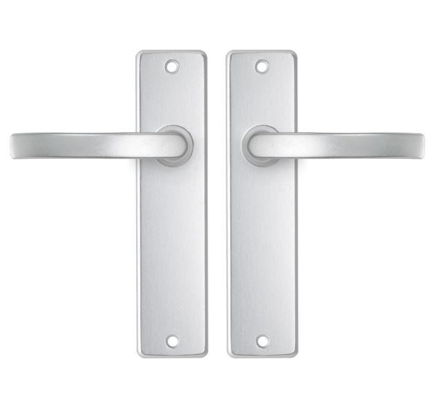 AXA basic schild blind met deurkruk blok aluminium F1