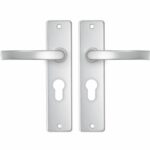 AXA basic schild PC55 met deurkruk blok aluminium F1