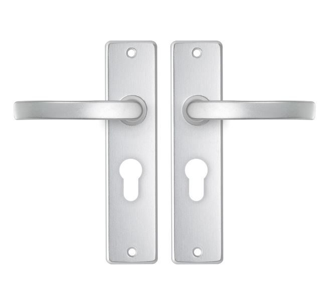 AXA basic schild PC55 met deurkruk blok aluminium F1