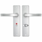 AXA basic schild WC63/8 met deurkruk blok aluminium F1