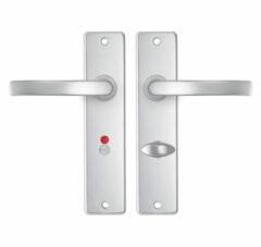 AXA basic schild WC63/8 met deurkruk blok aluminium F1