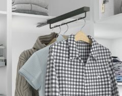 Kledinghanger op geleider antraciet 445 mm