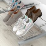 Schoenenrek met geleiders basic zilvergrijs 450-650 mm