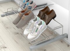 Schoenenrek met geleiders basic zilvergrijs 640-1000 mm