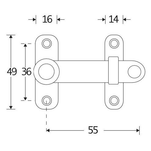 Overslag klein glans nikkel