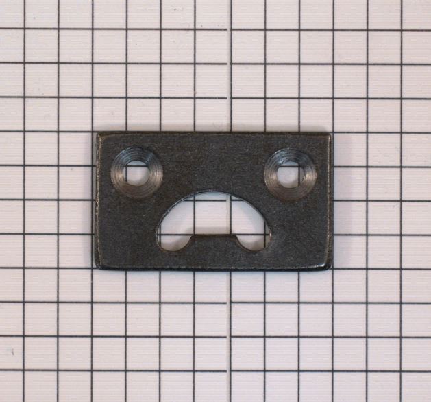 Grond- of plafondplaatje tbv spanjoletslot ijzer blank