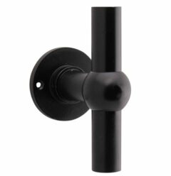 Voordeurknop Chemin de Fer mat zwart