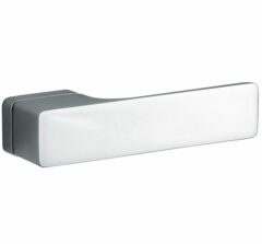 Deurkruk op geveerd rozet Minimal glans chroom