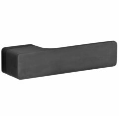 Deurkruk op geveerd rozet Minimal pvd mat zwart