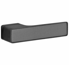 Deurkruk op geveerd rozet Maximal pvd mat zwart/parelgrijs