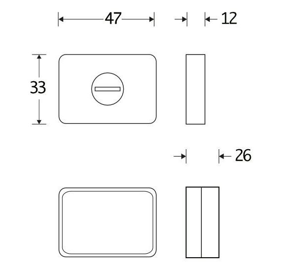 WC-Sluiting 5-8 mm Maximal glans chroom/wit glas