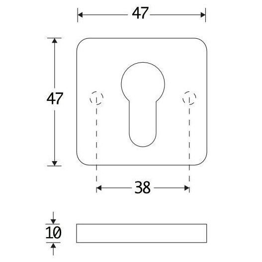 Set van twee PC-plaatjes Minimal/Maximal mat nikkel ongelakt