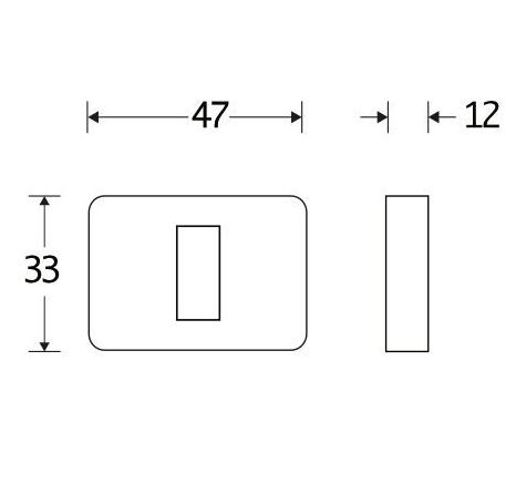 Set van twee sleutelplaatjes Minimal/Maximal glans chroom