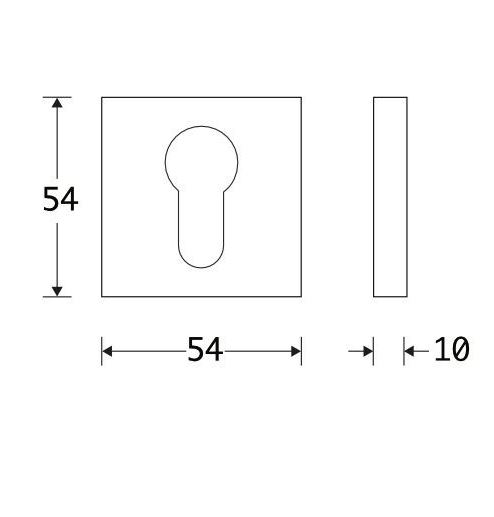 Set van twee PC-plaatjes Model 06 pvd mat zwart