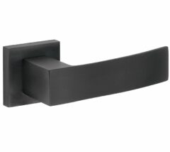 Deurkruk op geveerd rozet My pvd mat zwart