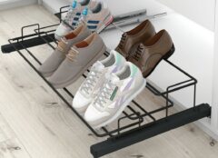 Schoenenrek met geleiders basic antraciet 640-1000 mm