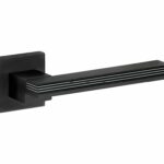 Deurkruk op geveerd rozet Mimolimit pvd mat zwart