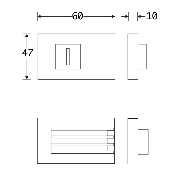 WC-Sluiting 5-8 mm Maya rechts mat nikkel ongelakt
