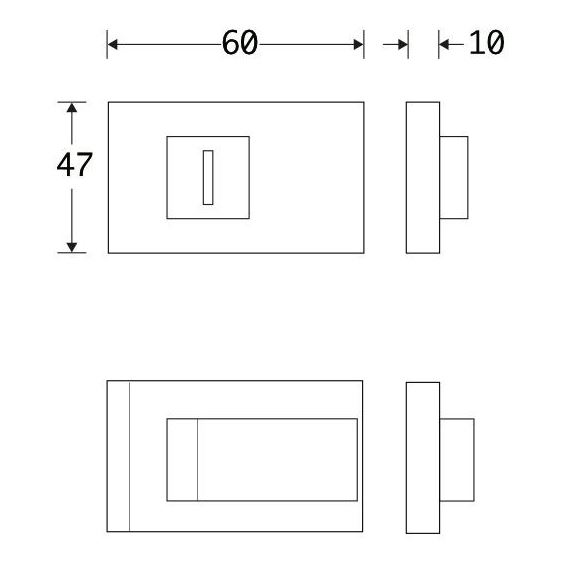 WC-Sluiting 5-8 mm Tukan rechts mat nikkel ongelakt