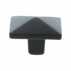 Knop vierkant 36x36 mm ijzer zwart