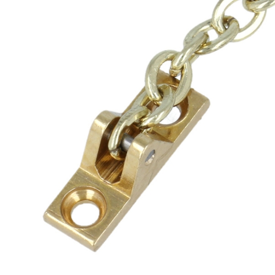 Ketting klep uitzetter 200mm messing gepolijst