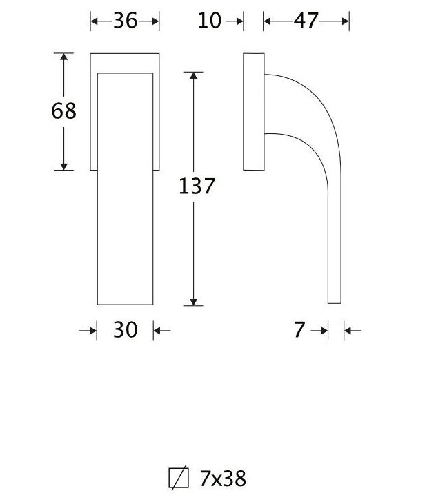 Draaikiepgarnituur Trinity mat zwart pvd