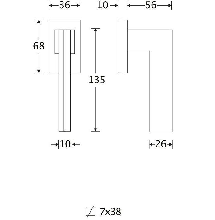 Draaikiepgarnituur Terry mat zwart pvd