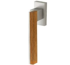 Draaikiepgarnituur Mimolimit rechts mat nikkel ongelakt/eiken