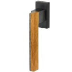 Draaikiepgarnituur Mimolimit rechts mat zwart pvd/eiken