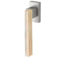 Draaikiepgarnituur Mimolimit rechts mat nikkel ongelakt/gebleekt eiken