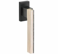 Draaikiepgarnituur Mimolimit links mat zwart pvd/gebleekt eiken