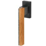 Draaikiepgarnituur Mimolimit rechts mat zwart pvd/iepen