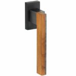 Draaikiepgarnituur Mimolimit links mat zwart pvd/teak