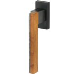 Draaikiepgarnituur Mimolimit rechts mat zwart pvd/teak