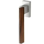 Draaikiepgarnituur Mimolimit rechts mat nikkel ongelakt/walnoot