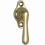 Draaikiepgarnituur Linea klein messing gelakt